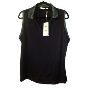 2 for $40-NEW Lady Hagen Navy Blue HydroDri sleeveless Polo UV protection XL NWT